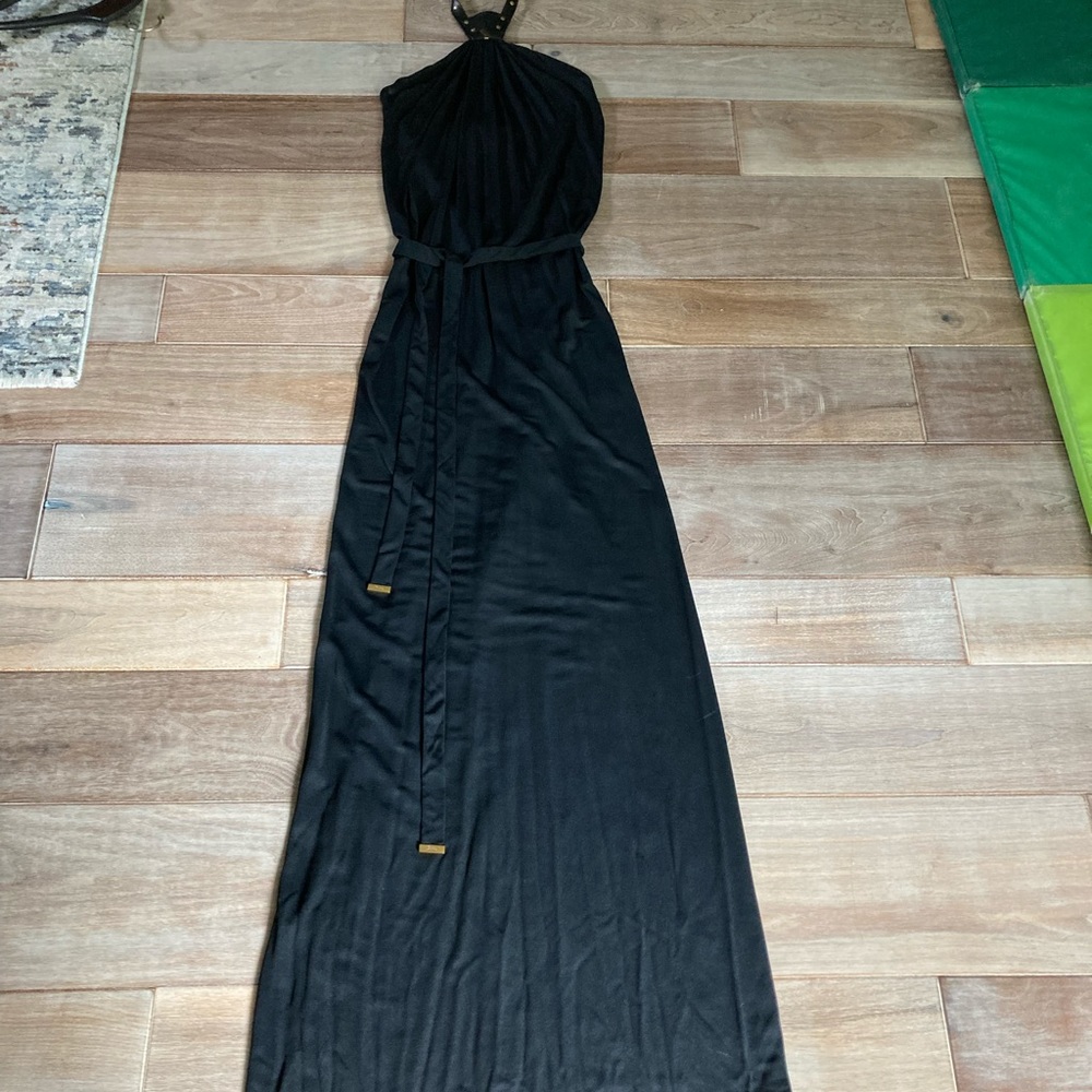 Gucci Matte Jersey Leather Halter Gown-  Sz 38/6